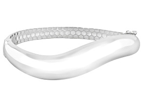 Sterling Silver High Polished Curved Bangle