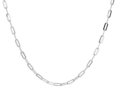 Sterling Silver Oval Link Necklace 20 inch