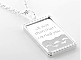 .999 Fine Silver 5g Footprints Ingot with Sterling Silver Frame and Cable Chain