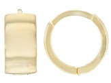 18k Yellow Gold Over Sterling Silver 11mm Polished Huggie Hoop Earrings