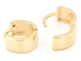 18k Yellow Gold Over Sterling Silver 11mm Polished Huggie Hoop Earrings