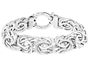 Sterling Silver 14mm Byzantine Bracelet