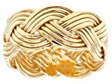 18k Yellow Gold Over Sterling Silver Braided Band Ring