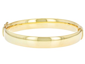 18k Yellow Gold Over Sterling Silver High Polished Bangle Bracelet