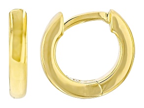 18k Yellow Gold Over Sterling Silver Huggie Hoop Earring
