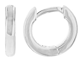 Rhodium Over Sterling Silver Hoop Earrings
