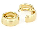 18k Yellow Gold Over Sterling Silver 0.65" Huggie Hoop Earrings
