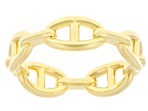 18k Yellow Gold Over Sterling Silver Mariner Link Ring