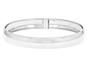 Sterling Silver 10mm Polished Hinge Bangle Bracelet