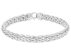 Sterling Silver 7mm Wheat Chain 8" Bracelet
