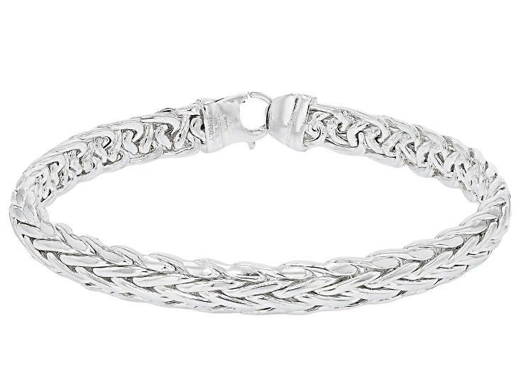 Sterling Silver 7mm Wheat Chain 8