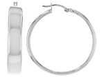 Sterling Silver Polished 8mm, 1.5" Hoop Earrings