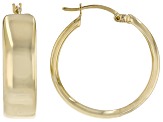 18k Yellow Gold Over Sterling Silver Polished 8mm, 1" Hoop Earrings
