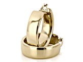 18k Yellow Gold Over Sterling Silver Polished 8mm, 1" Hoop Earrings