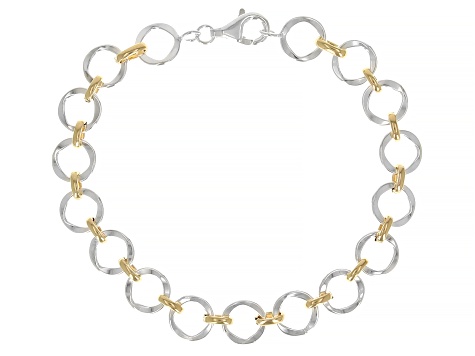 Sterling Silver and 18k Yellow Gold Over Sterling Silver Two-Tone