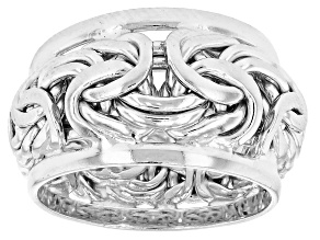 Sterling Silver Graduated Byzantine Band Ring
