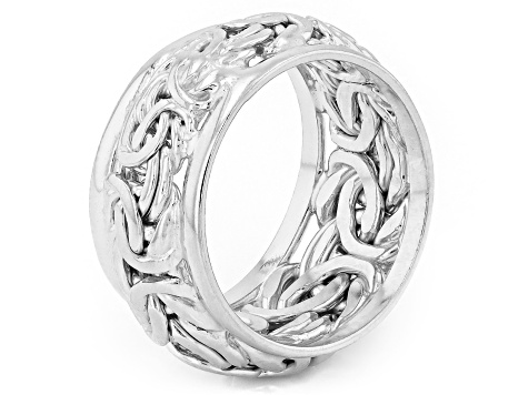 Sterling Silver Graduated Byzantine Band Ring