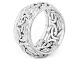 Sterling Silver Graduated Byzantine Band Ring