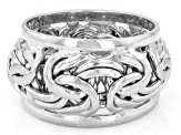 Sterling Silver Graduated Byzantine Band Ring