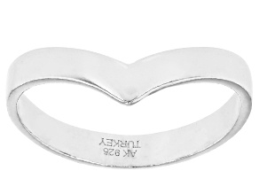 Sterling Silver 3mm Chevron Band Ring