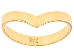 18k Yellow Gold Over Sterling Silver 3mm Chevron Band Ring