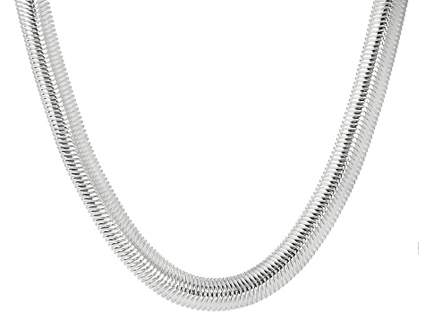 Sterling Silver 9.8mm Cashmere Snake Necklace 18 Inches