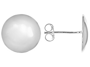 Sterling Silver Polished Button Earrings
