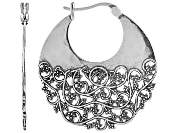 Picture of Sterling Silver Textured Vines Earrings