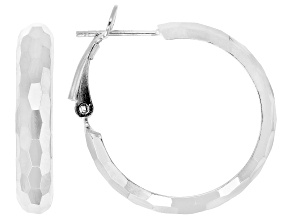 Sterling Silver Diamond Cut 0.20" Huggie Hoop Earrings