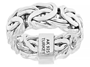 Sterling Silver 8mm Byzantine Band Ring