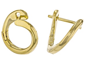 18k Yellow Gold Over Sterling Silver 0.50" Huggie Hoop Earrings