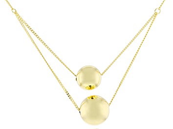 Picture of 18k Yellow Gold Over Sterling Silver Layered Station 18" Necklace