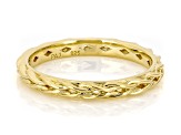 18k Yellow Gold Over Sterling Silver Braided Band Ring