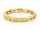 18k Yellow Gold Over Sterling Silver Braided Band Ring