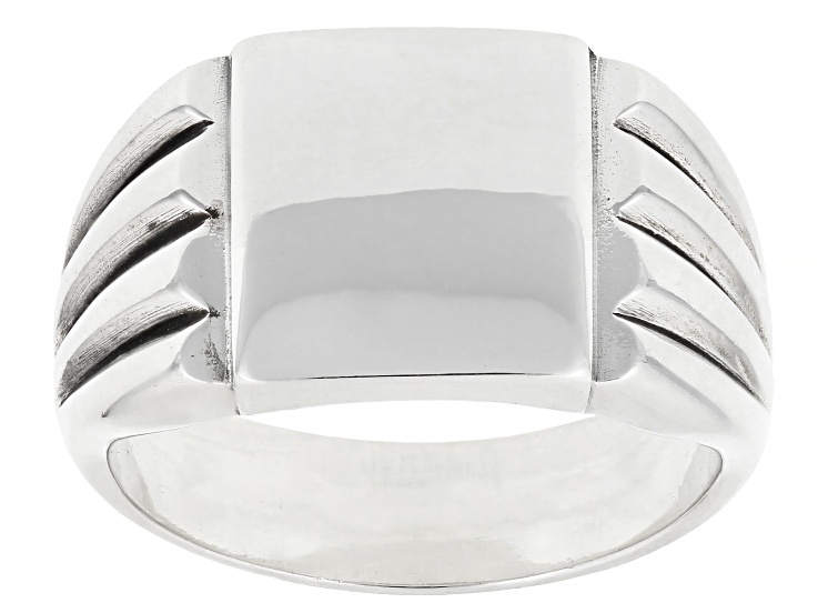 winwinジャンクsilver925,シルバーまとめ約108g Sterling Silver Men's Polished Signet Ring - AG1898 | JTV