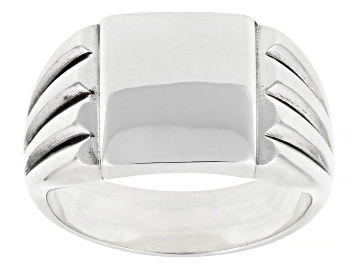 Picture of Sterling Silver Men's Polished Signet Ring