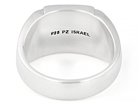 Sterling Silver Men's Polished Signet Ring - AG1898 | JTV