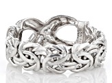 Sterling Silver Infinity Sign Byzantine Design Ring
