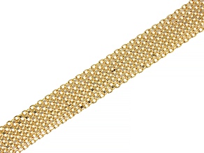 18k Gold Over Sterling Silver Multi-Strand Bracelet