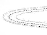 20" Sterling Silver Set of 3 Necklaces