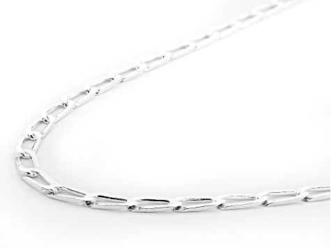 Sterling Silver 3.8MM Flat Paperclip Chain