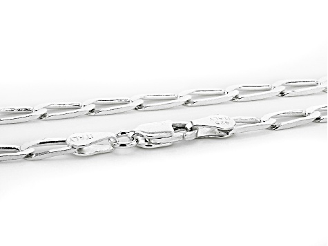 Sterling Silver 3.8MM Flat Paperclip Chain