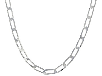 Picture of Sterling Silver 3.5mm Flat Paperclip 20 Inch Chain