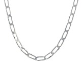 Sterling Silver 3.5mm Flat Paperclip 20 Inch Chain