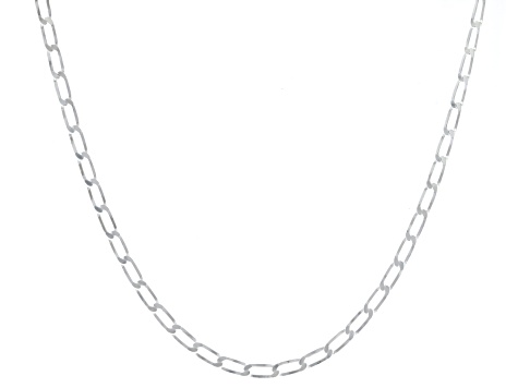 Sterling Silver 3.5mm Flat Paperclip 18 Inch Chain