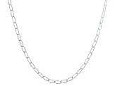 Sterling Silver Flat Paperclip 18 Inch Chain Necklace