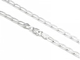 Sterling Silver 3.5mm Flat Paperclip 18 Inch Chain