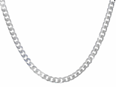 Southwestern Jewelry Sterling Silver Curb Chain Necklace 18" Long x 3 MM 