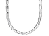 Sterling Silver 3.40MM Flat Snake 20 Inch Necklace