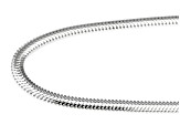 Sterling Silver 3.40MM Flat Snake 20 Inch Necklace